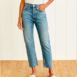 Re/Done high rise stove pipe jean, size 28